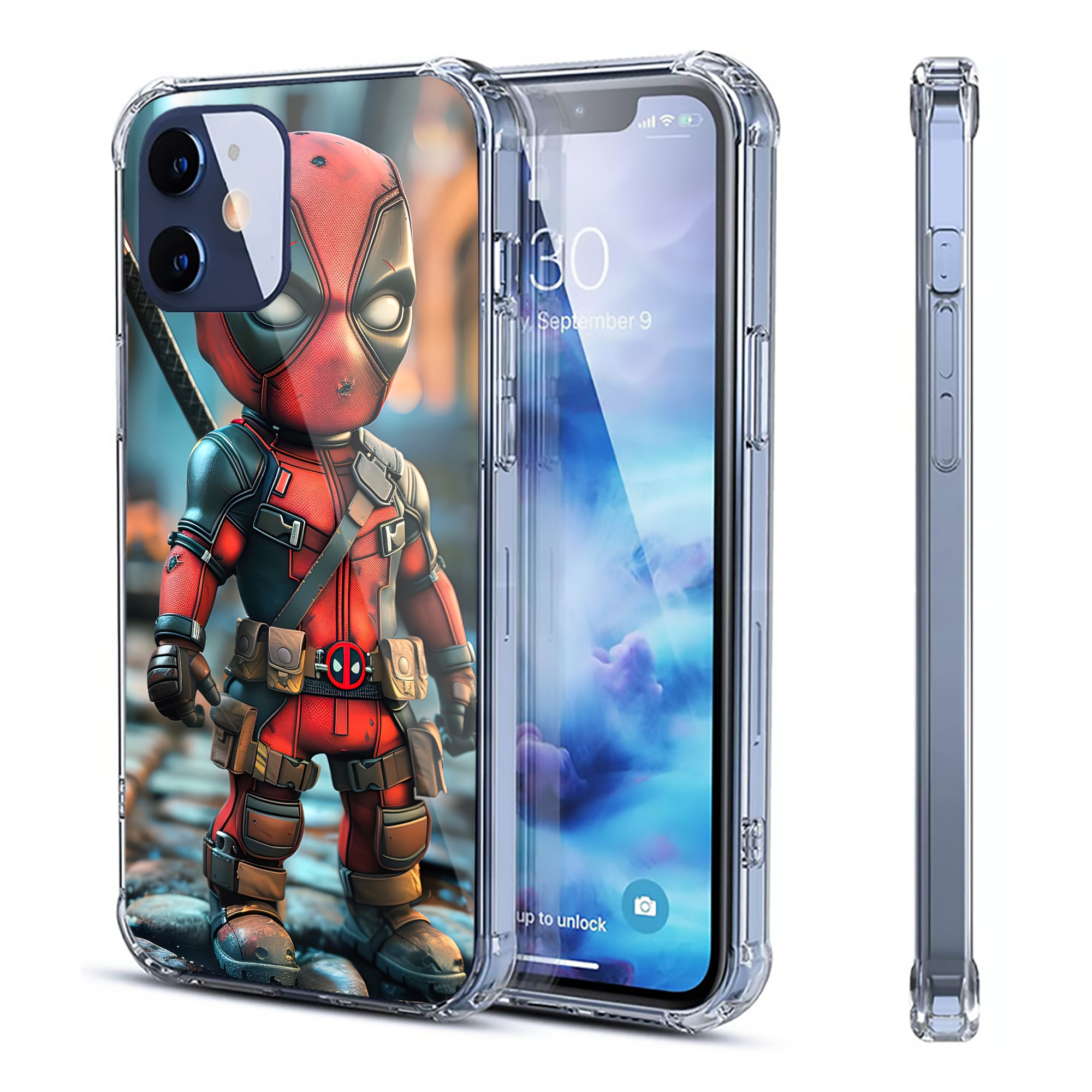 （画像用） Deadpool デッドプール 【iPhone 12シリーズ対応】透明スマホケース（クリアソフトケース）